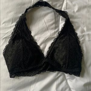 Gully Hicks Halter Bralette Black